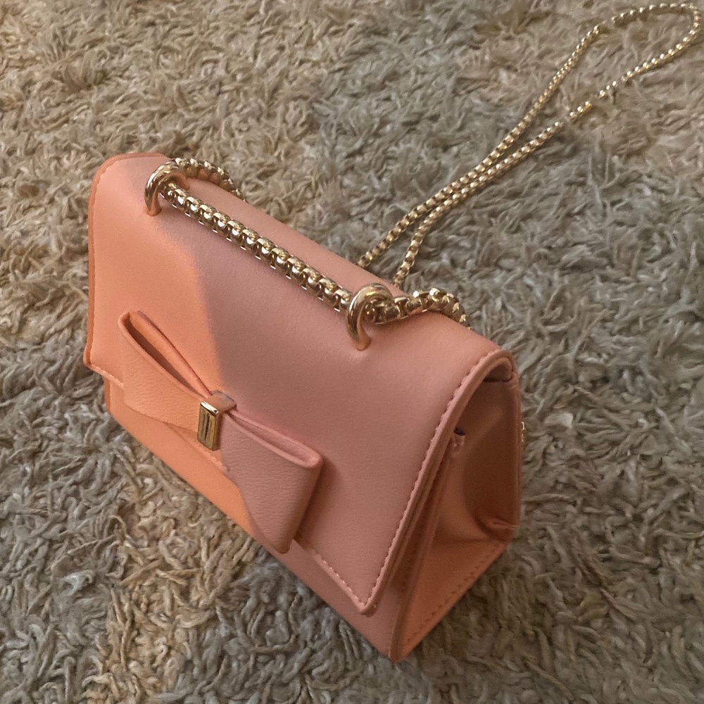 coral pink handbag